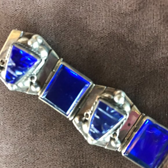 VINTAGE MEXICAN ALPACA PANEL BRACELET - Picture 2 of 4